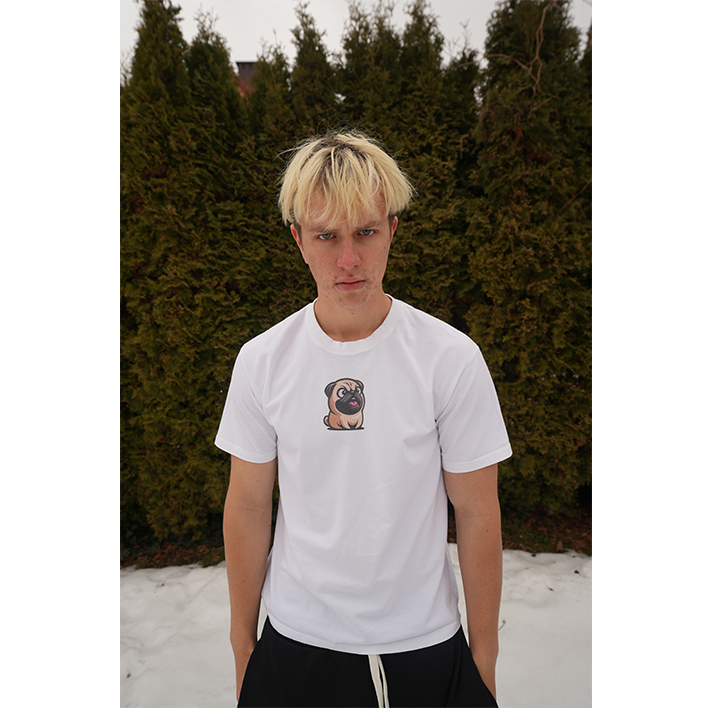 Mopsu Koszulka Biała