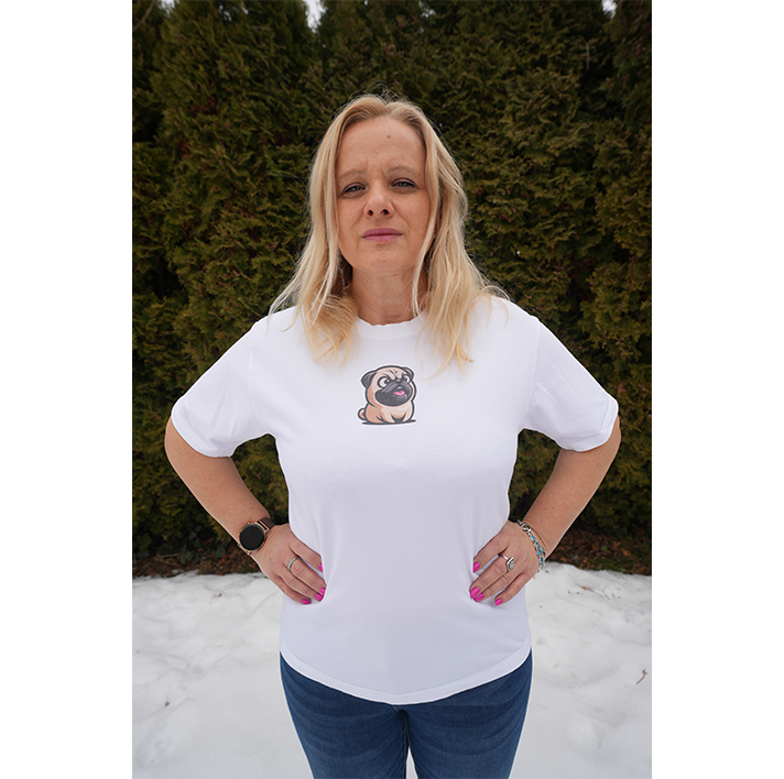 Mopsu Koszulka Biała