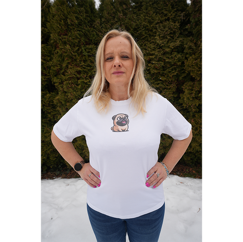 Mopsu Koszulka Biała