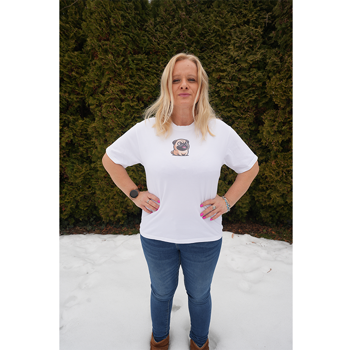 Mopsu Koszulka Biała